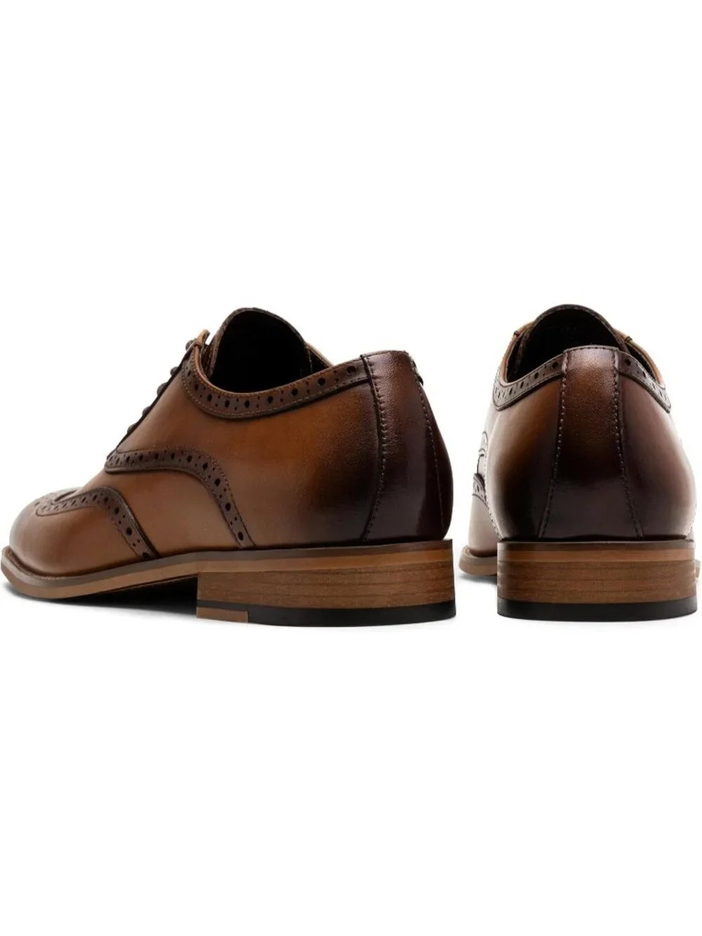 Men's Brown Lace LaTeX Insoles Classic Oxford Business Formal Dress Shoes